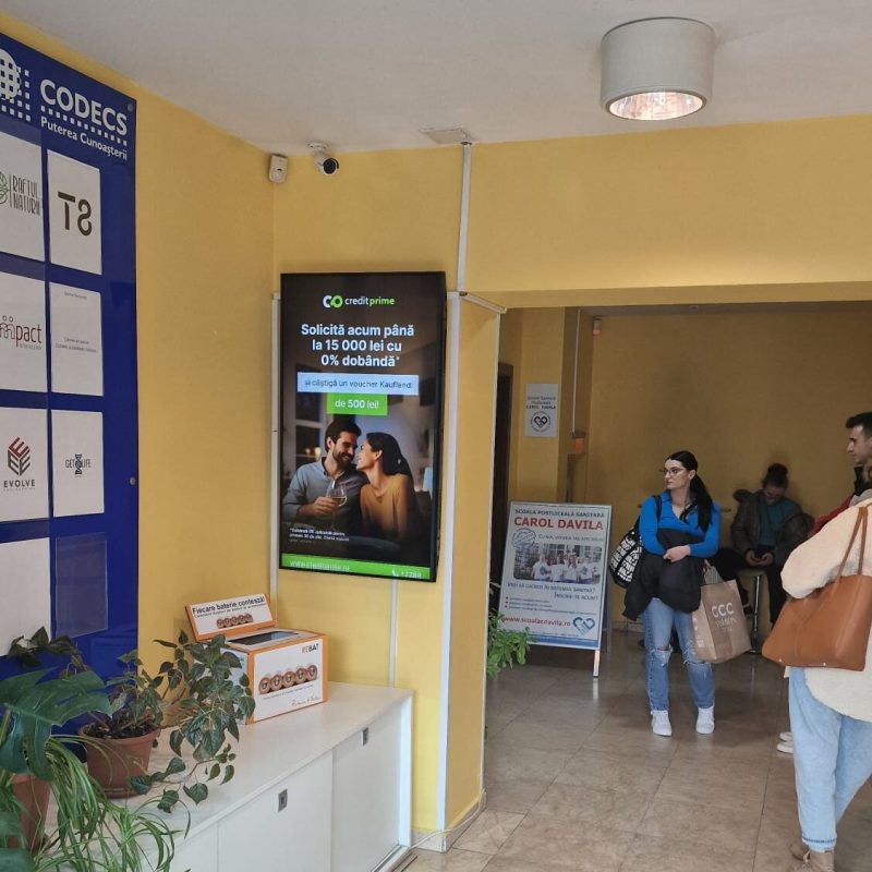Reteaua Digitala DOOH Indoor - Cladirea de Business CODECS Reteaua Digitala DOOH Indoor - Cladirea de Business CODECS